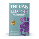 TROJAN® ULTRA THIN LUBRICATED LATEX CONDOMS, SOLD AS 12/BOX CHURCH 02260092642