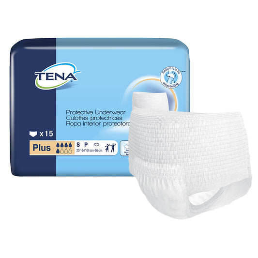 Tena® Proskin™ Plus Fully Breathable Absorbent Underwear, Small, 15/Bg