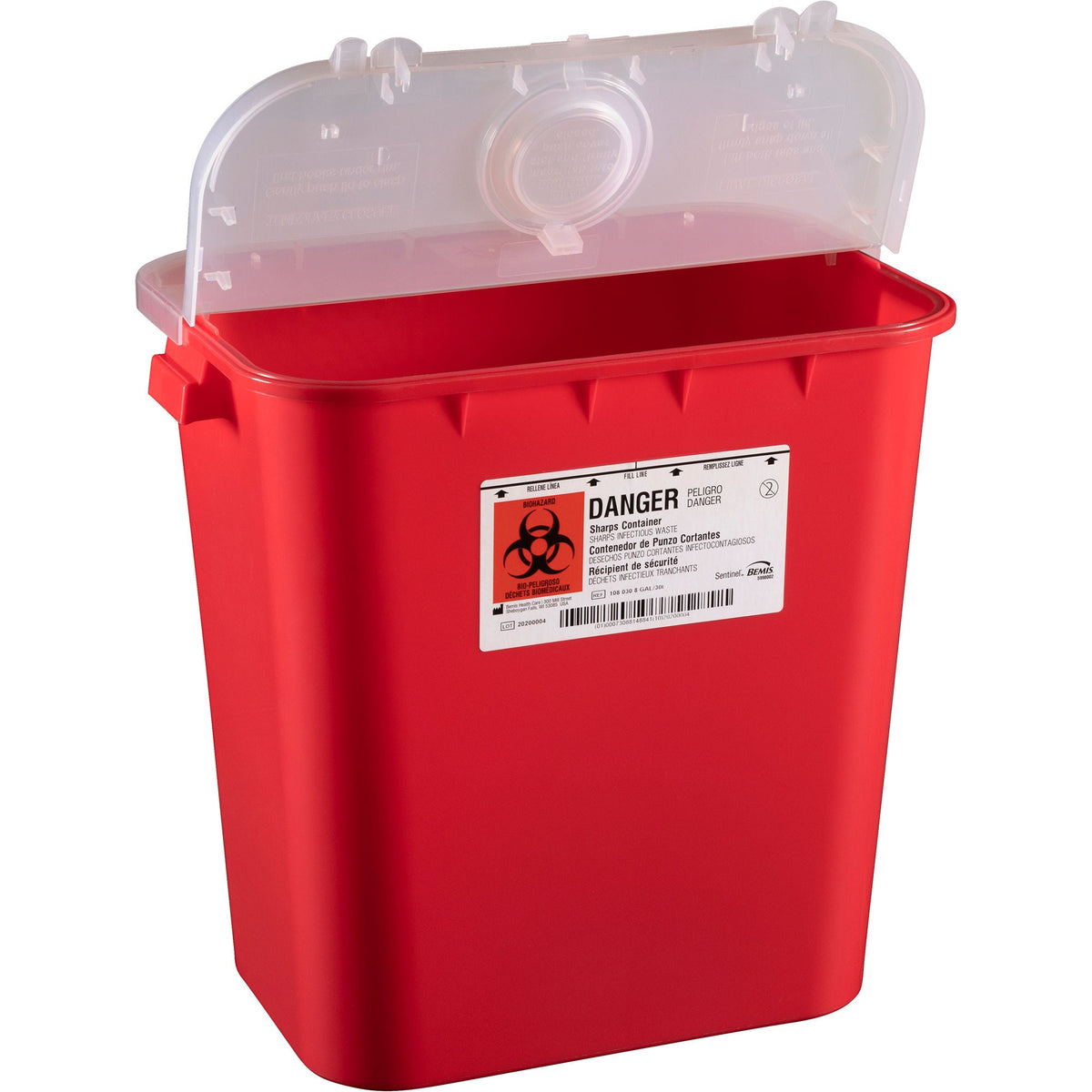 Container, Sharps Red 8Gl (10/Cs), 1/Ea