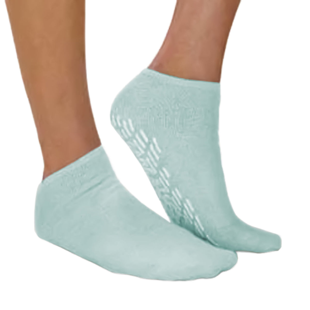 Care-Steps® Single Tread Slipper Socks, Small Size for Small Adults/Big Kids, Blue, 12/DZ