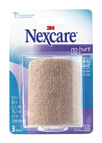 3M™ Nexcare™ No Hurt Hypoallergenic Medical Tape, 3 Inch X 2.2 Yard, Tan, 12/Bx