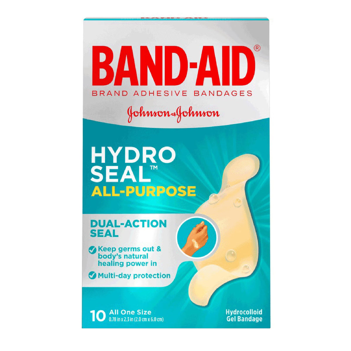Band-Aid® Hydro Seal All-Purpose Hydrocolloid Gel Bandages, 24/Cs
