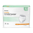 MCKESSON CLASSIC LIGHT ABSORBENCY INCONTINENCE UNDERWEAR, LARGE, SOLD AS 1/BAG MCKESSON UWELG