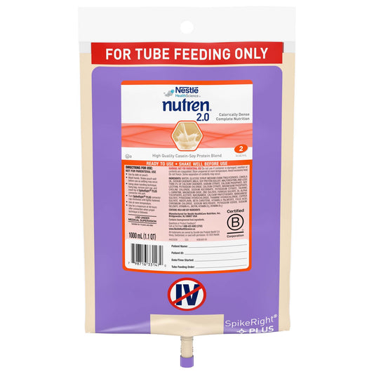 Nutren® 2.0 Tube Feeding Formula, 1000 mL Ready to Hang Prefilled Container, 6/CS