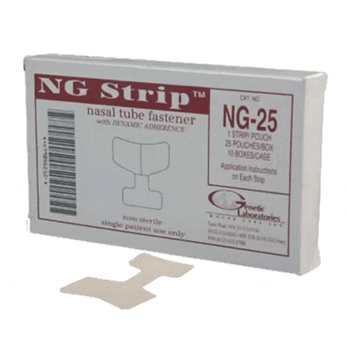 Ng Strip™ Securement Device For Use With Nasogastric And Nasal Feeding Tubes, 25/Bx