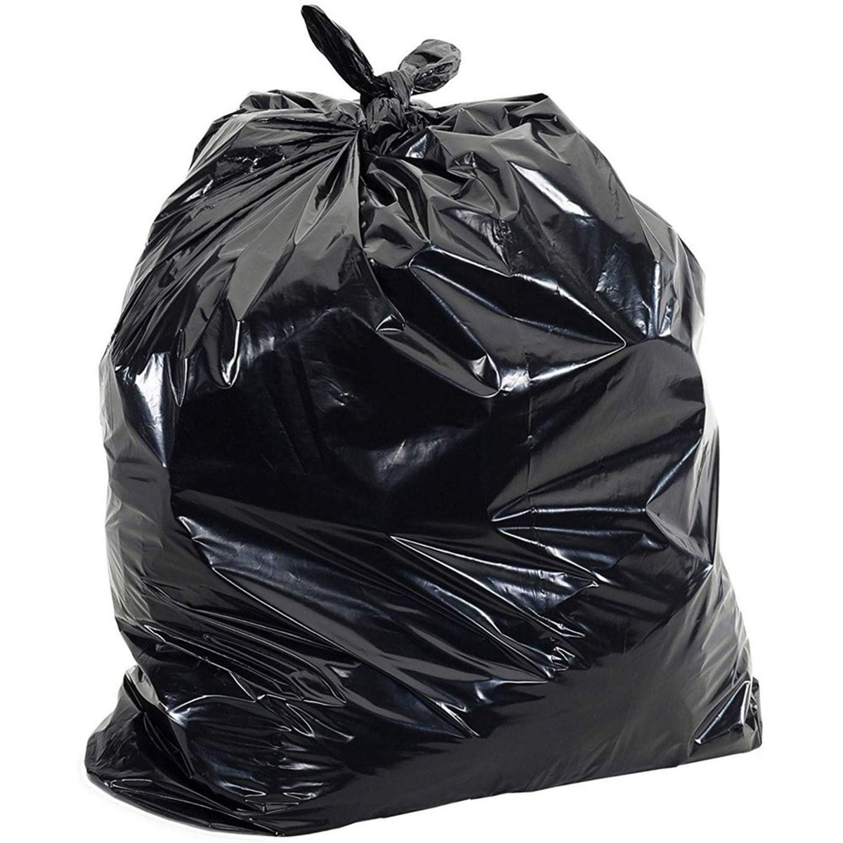 Pitt Plastics Trash Bag, Black, Star Seal Bottom, 38 X 58 Inch, 10/Cs