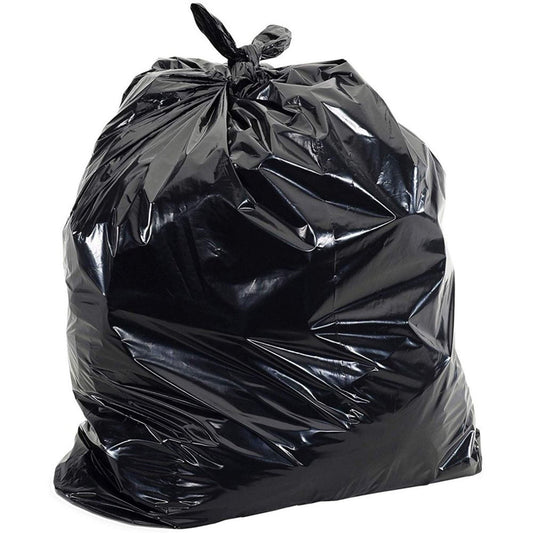 Pitt Plastics Trash Bag, Black, Star Seal Bottom, 38 x 58 Inch, 10/CS