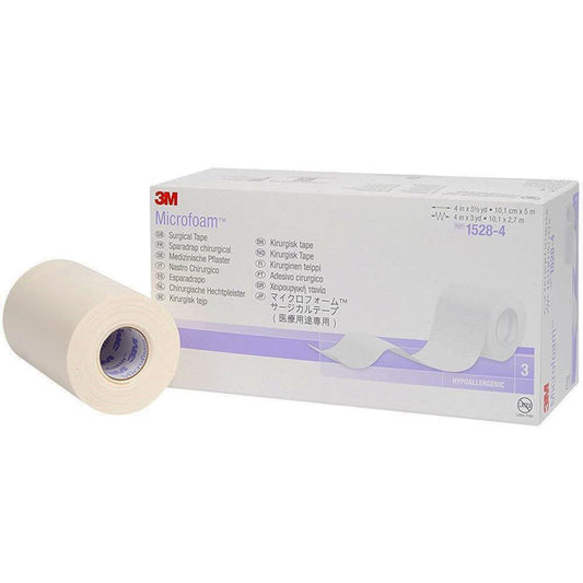 3M™ Microfoam™ Foam / Acrylic Adhesive Medical Tape, 4 Inch X 5-1/2 Yard, White, 3/Bx