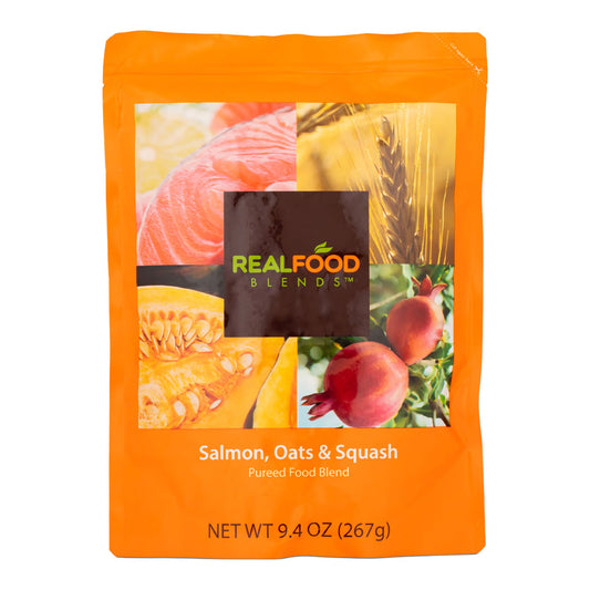 Real Food Blends™ Salmon, Oats & Squash Puree for Tube Feeding, 9.4-ounce pouch, 12/CS