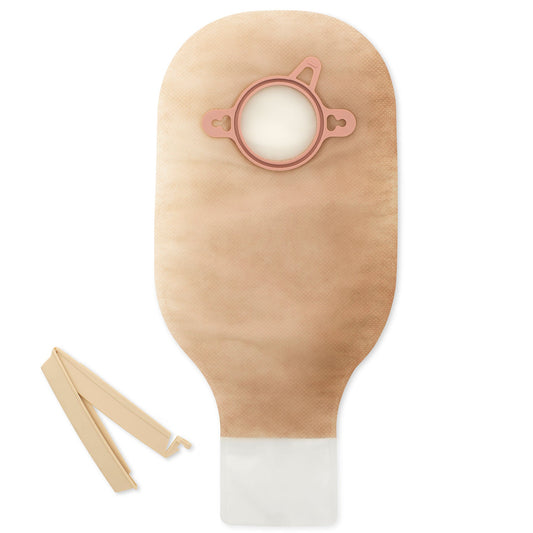 New Image™ 2-Piece Ultra-Clear Ostomy Pouch, Pre-cut to Fit 44 mm, Green Match, 10/BX