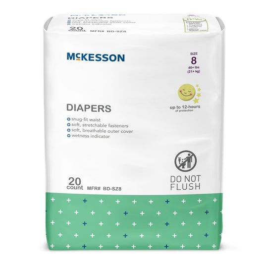McKesson Youth Diaper / Incontinence Brief for Children weighing 46 lbs. or more, 80/CS