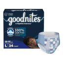 Goodnites® Heavy Absorbency Nighttime Underwear, Large for Boys 68 – 95 lbs., 34/CS
