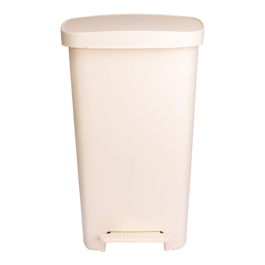 Mckesson Waste Can With Step-On Pedal, Beige, 15.16 X 14.76 X 26.57 Inch, 1/Cs