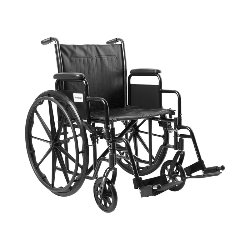 MCKESSON WHEELCHAIR, 20 INCH SEAT WIDTH, SOLD AS 1/EACH MCKESSON 146-SSP220DDA-SF