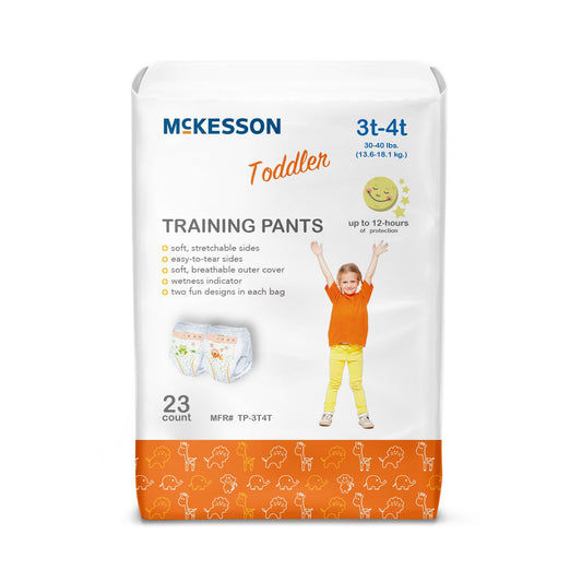 McKesson Toddler Training Pants, 3T to 4T for Children weighing 30 – 40 lbs., 4/CS