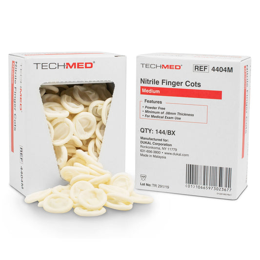 Tech-Med® Nitrile Finger Cot, Medium, 1/Bx