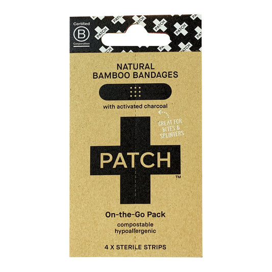 Patch™ On The Go Pack Adhesive Strip With Charcoal, 3/4 X 3 Inch, 50/Bx