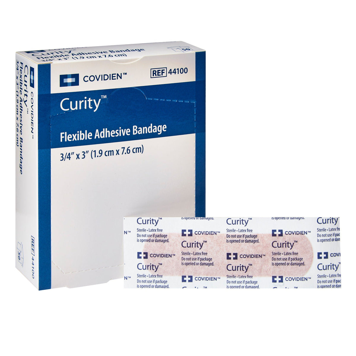 Curity™ Tan Adhesive Strip, ¾ X 3 Inch, 1200/Cs