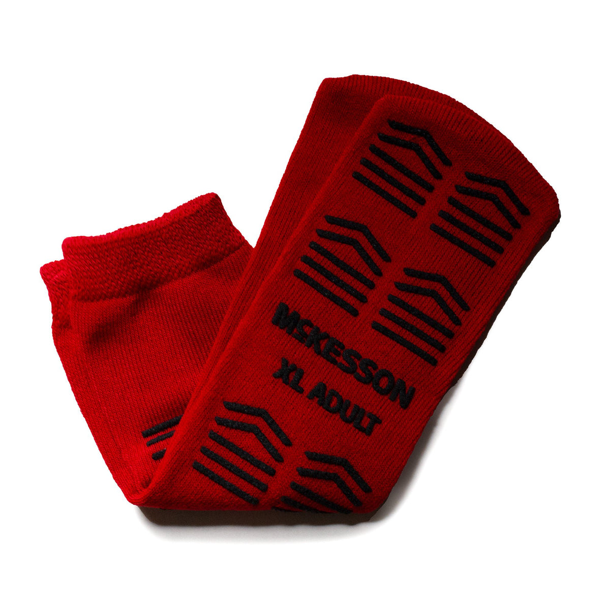 Mckesson Slipper Socks, Double Tread, Extra Large, Red, 48/Cs