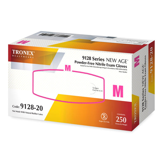 New Age® 9128 Series Nitrile Exam Glove, Medium, Violet-Blue, 250/Bx