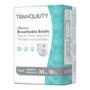 TRANQUILITY® ESSENTIAL HEAVY INCONTINENCE BRIEF, EXTRA SMALL, SOLD AS 100/CASE PRINCIPLE 2743
