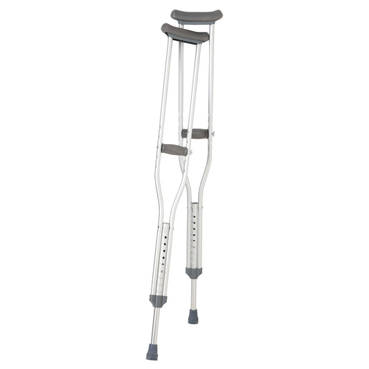 Breg Aluminum Underarm Crutches, 5'2" – 5'10", 1/Ea