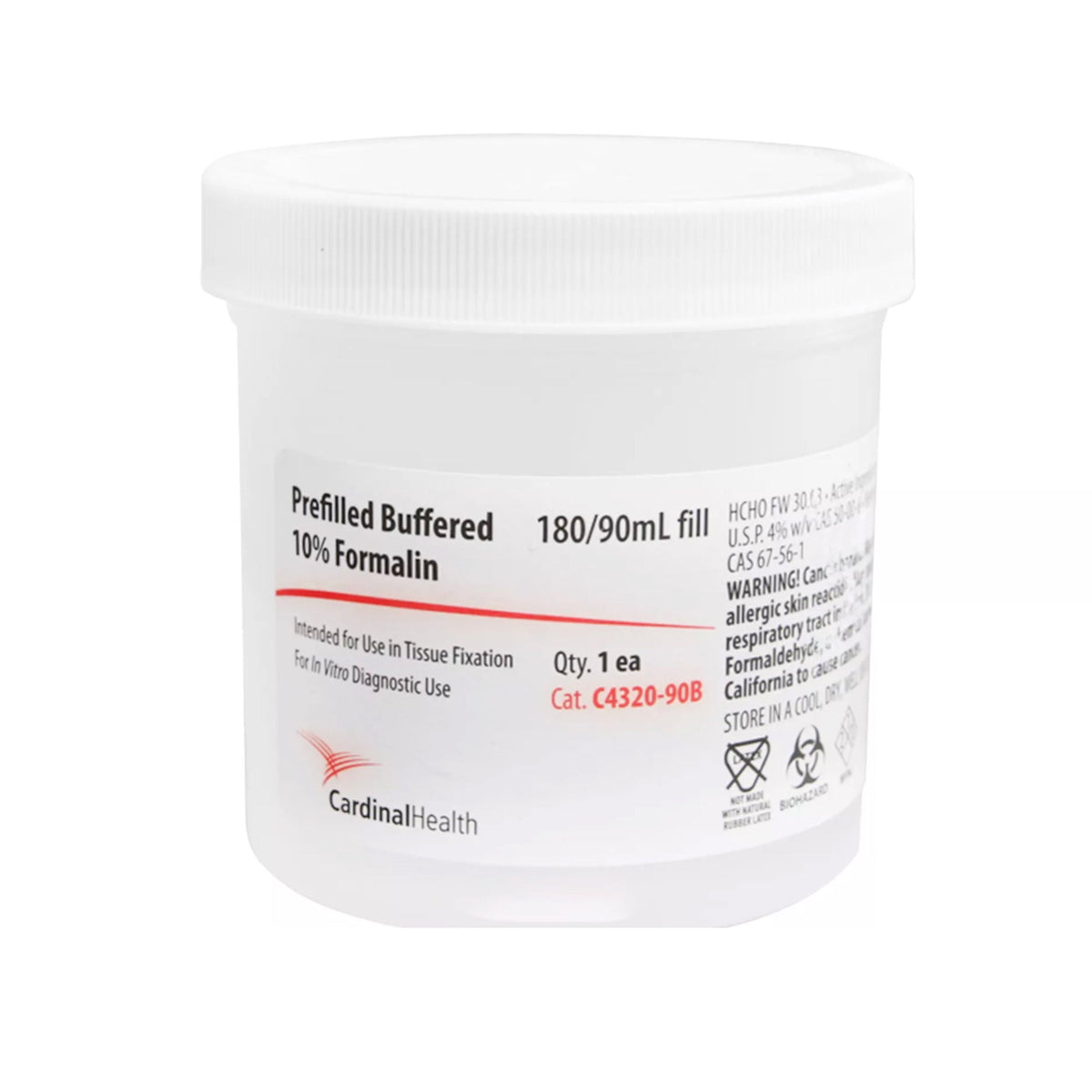 SP® Prefilled Formalin Container, 90 mL Fill in 180 mL, 50/CS