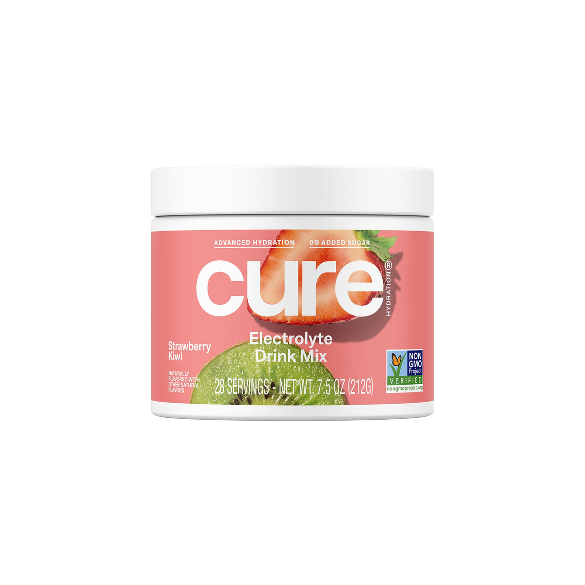 Cure Electrolyte Drink Mix, Strawberry Kiwi, 7.2-Ounce Jar, 1/Ea