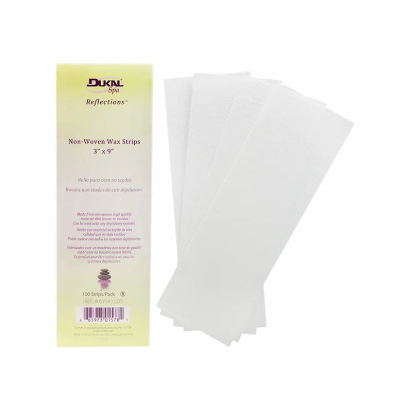 DUKAL SPA SUPPLY & SPA CARE PRODUCTS. STRIP WAXING 3X9 REFLECTION100/PK 24PK/CS, CASE