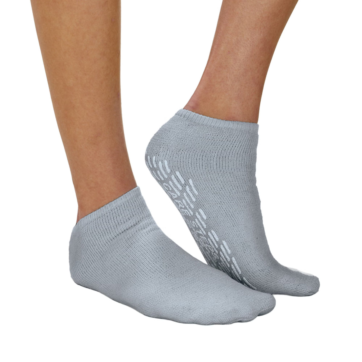 Care-Steps® Single Tread Slipper Socks, Medium, Light Blue, 48/CS