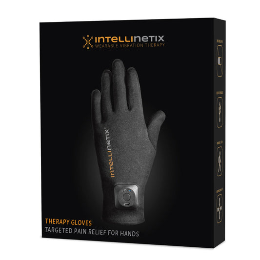 Intellinetix® Arthritis Vibrating Gloves, Medium, Black, 1/PR