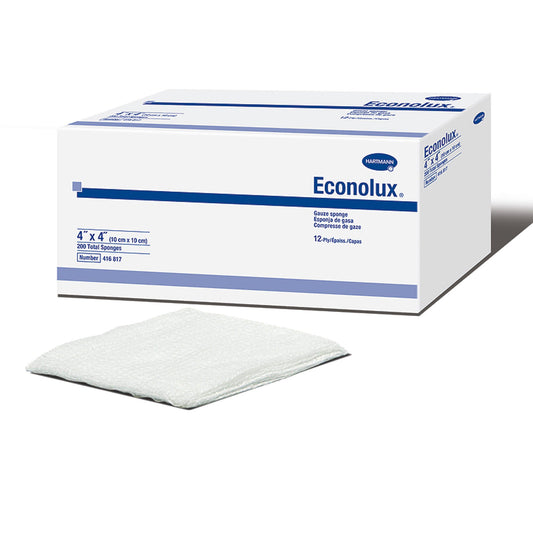 Econolux® Gauze Sponge, 4 X 4 Inch, 12-Ply, 2000/Cs