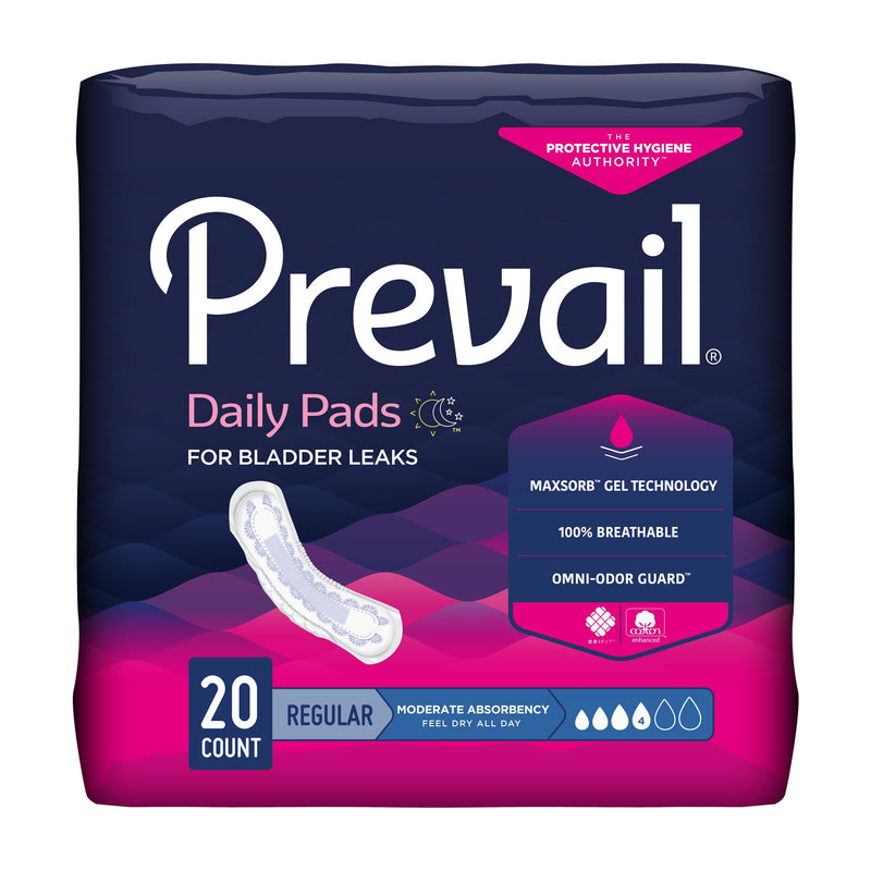 PREVAIL® DAILY PADS MODERATE BLADDER CONTROL PAD, 9¼-INCH LENGTH, SOLD AS 180/CASE FIRST BC-012