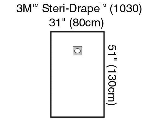 3M™ Steri-Drape™ Sterile Aperture Eent Drape, 31 X 51 Inch, 10/Bx