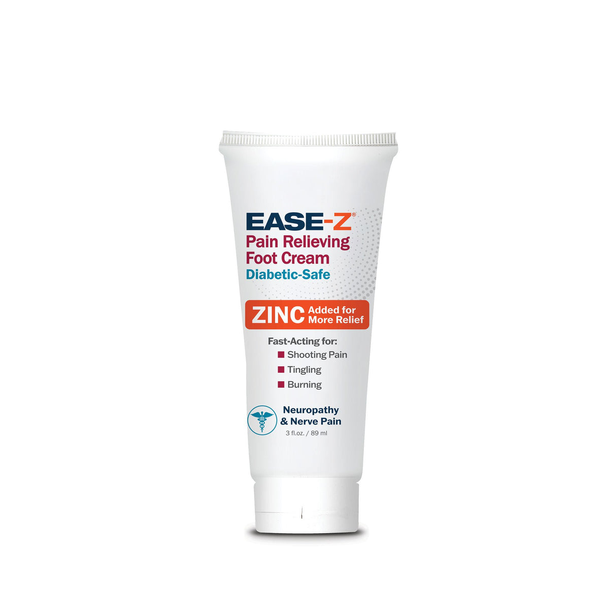 EASE-Z® Diabetics' Foot Cream for Neuropathy and Nerve Pain, 3-ounce Tube, 12/CS