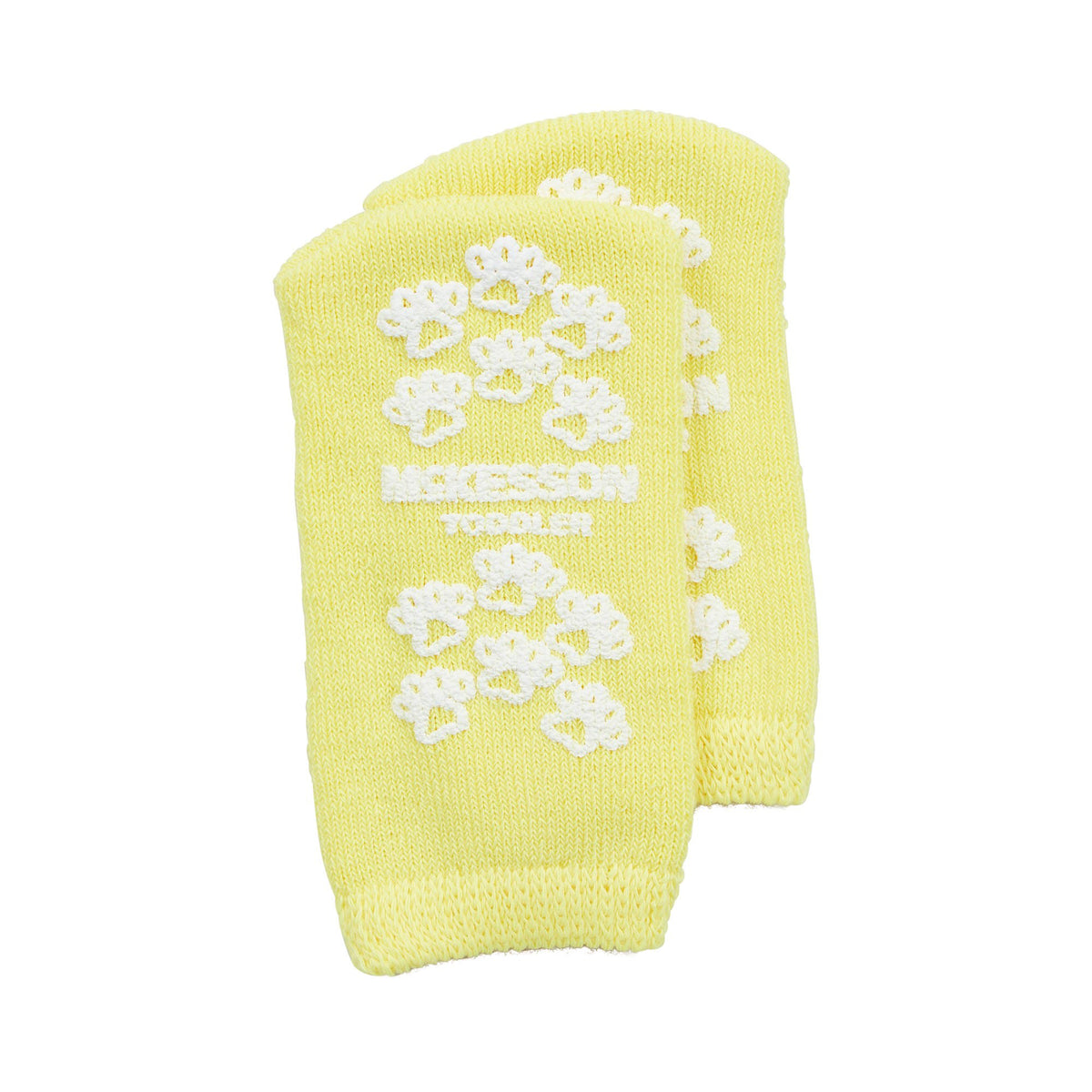 McKesson Terries™ Single Tread Slipper Socks, Toddler, Pale Yellow, 48/CS