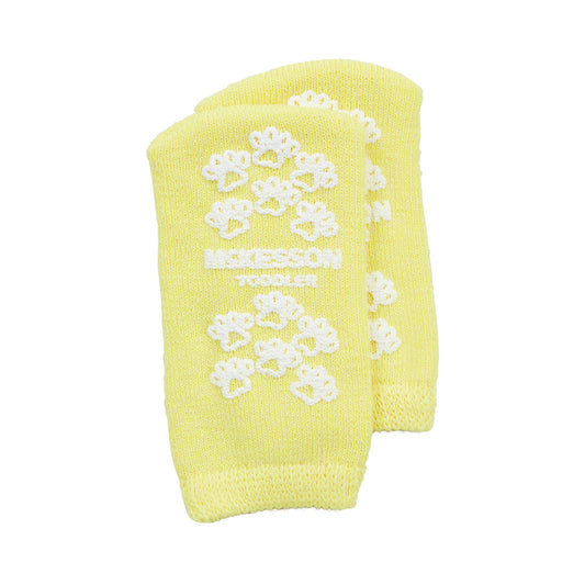 McKesson Terries™ Single Tread Slipper Socks, Toddler, Pale Yellow, 48/CS