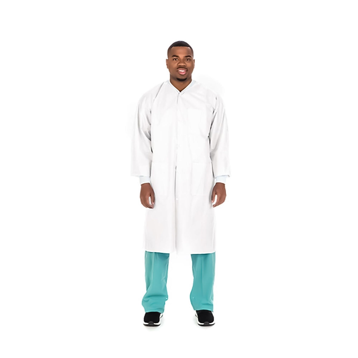 Coat, Lab Knit Wht Xlg (10/Pk10Pk/Cs), 100/Cs