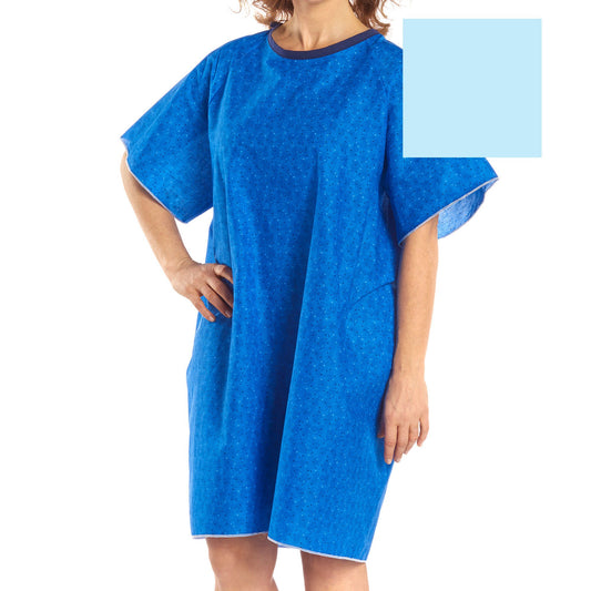 Snap Wrap™ Patient Exam Gown, Blue, 1/Ea