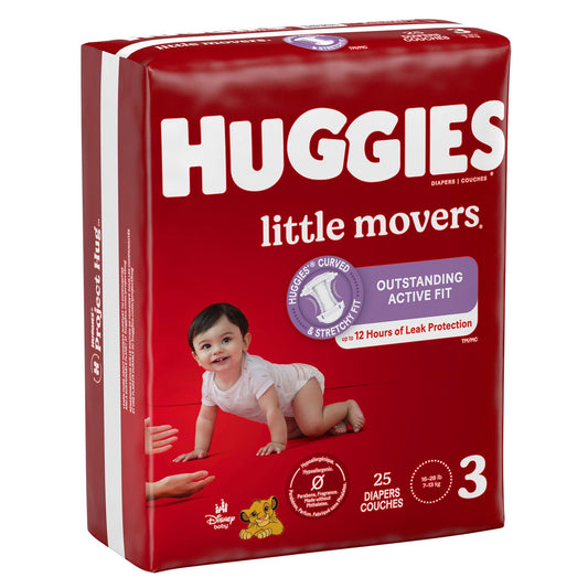 Huggies® Little Movers® Diaper, Size 3, 25/Pk