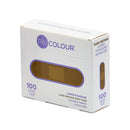 Tru-Colour Skin Tone Shade Fabric Bandage Adhesive Strip, Dark Brown, 1 x 3 Inch, 12/CS