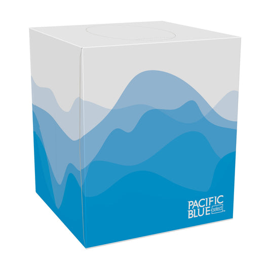 Pacific Blue Select™ Two-Ply Facial Tissue By Georgia-Pacific, Cube Box, 3600/Cs