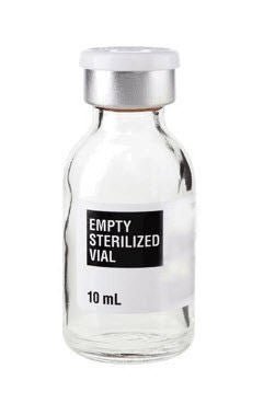 VIAL, EMPTY STR W/SLVR CAP 10ML (25/BX), 25/BX