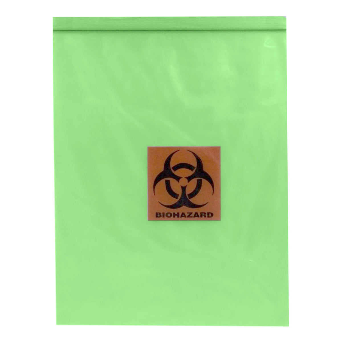 Specimen Transport Bag, Zip Closure, Green Tinted, 12 x 15 Inch, 100/PK