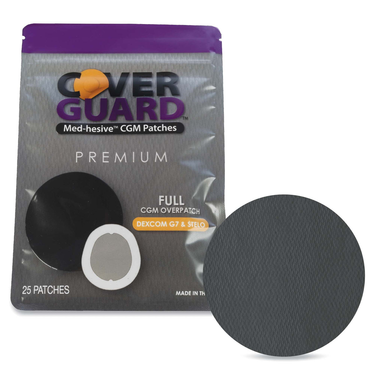 Overpatch, Cvr Grd F/Dexcom G7Blk (25/Ct 150Ct/Cs), 1/Ct