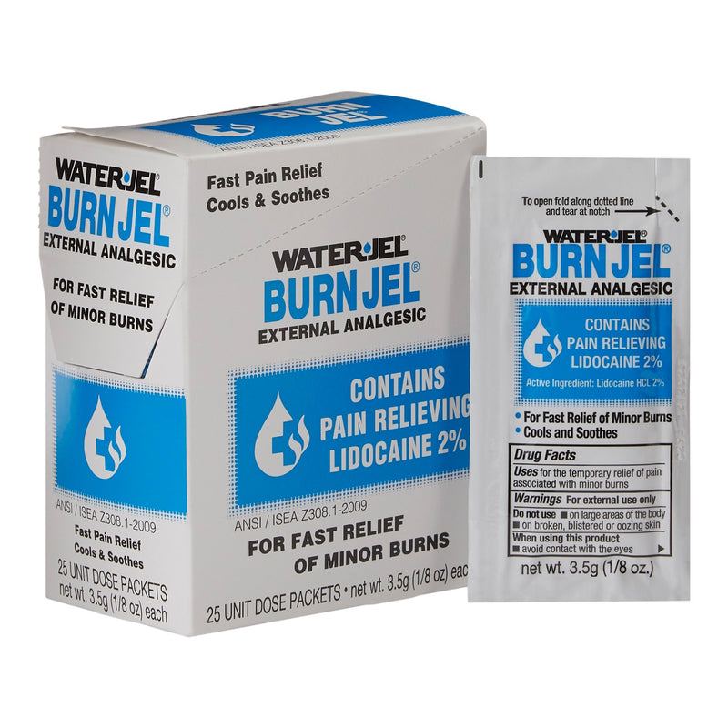 WATER JEL® BURN JEL® LIDOCAINE BURN RELIEF, SOLD AS 600/CASE SAFEGUARD 600U-1.00.000