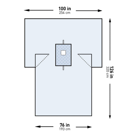 Mckesson Sterile Breast Drape, 100 X 76 X 126 Inch, 10/Cs