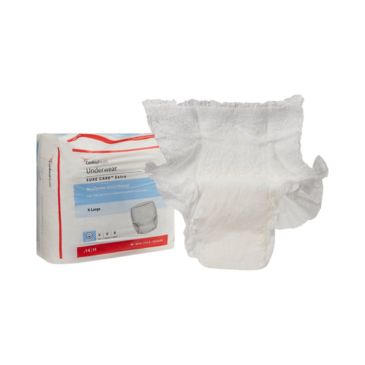 Sure Care™ Extra Moderate Absorbency Incontinence Underwear, X-Large, 56/Cs