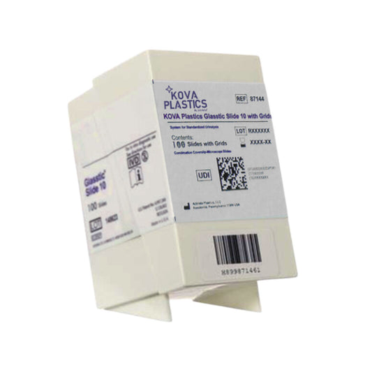 Kova® Glasstic® Slide 10 With Grid Urinalysis Microscope Slide, 100/Bx