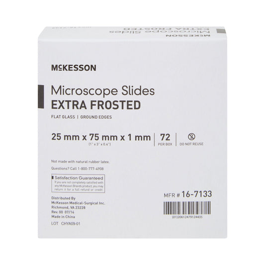 Mckesson Glass Microscope Slide, 1 X 3 Inch X 1 Mm, 20/Cs